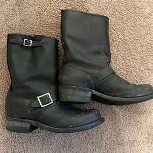 Frye engineer black boot